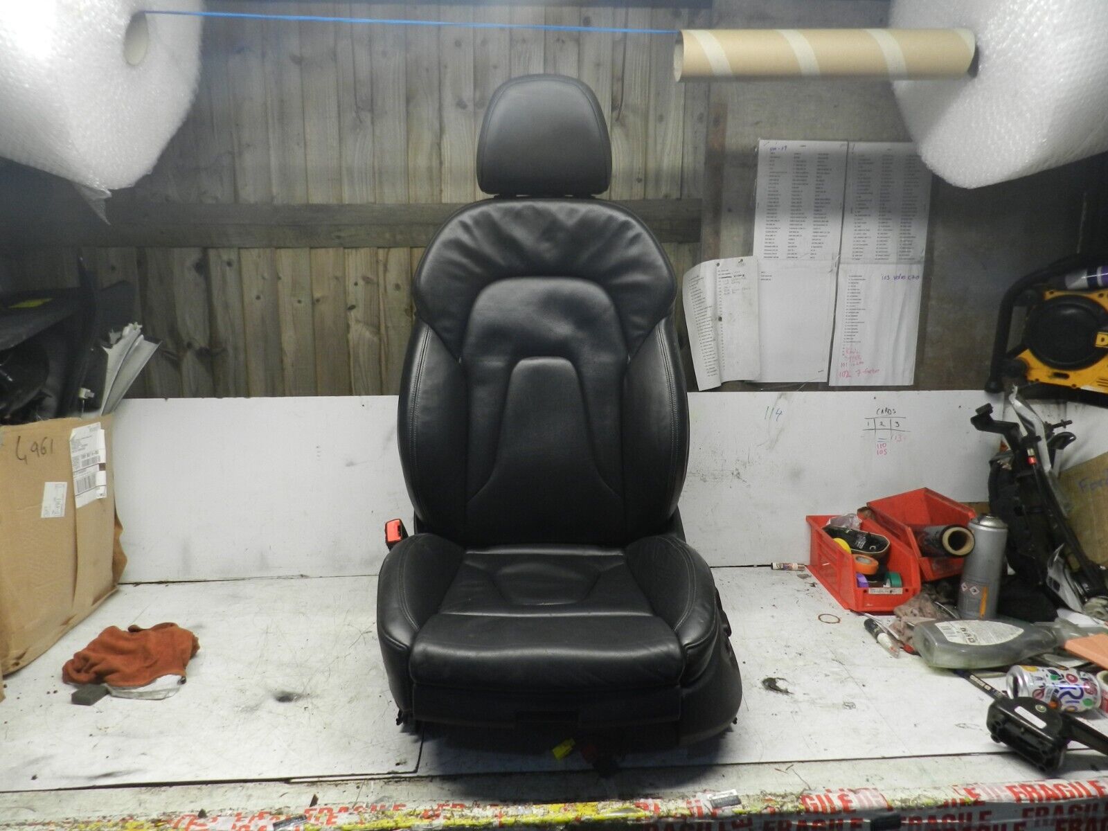 2014 AUDI S4 QUATRO A4 B8. BLACK LEATHER PASSENGER FRONT SEATS