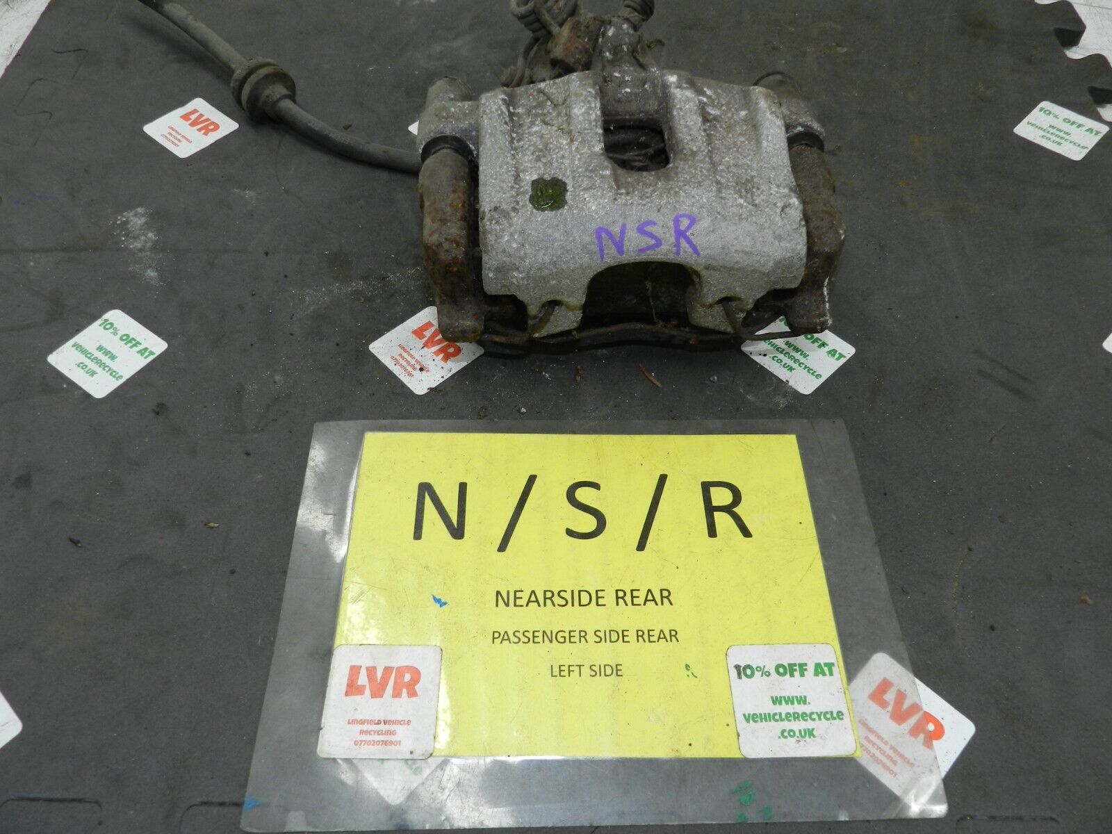 2008 FORD FOCUS CC CONVERTIBLE. PASSENGER SIDE REAR BRAKE CALIPER + CARRIER