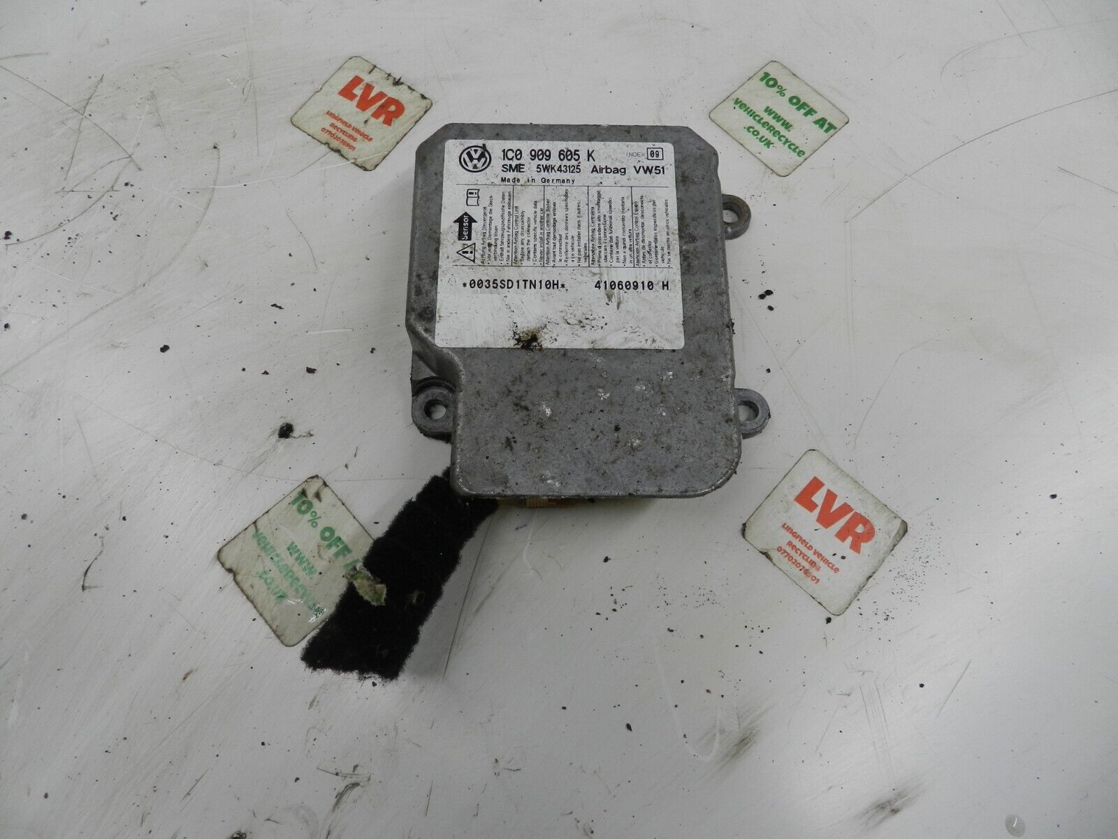 VOLKSWAGEN POLO 9N. AIRBAG ECU SENSOR 1C0909605K MODULE