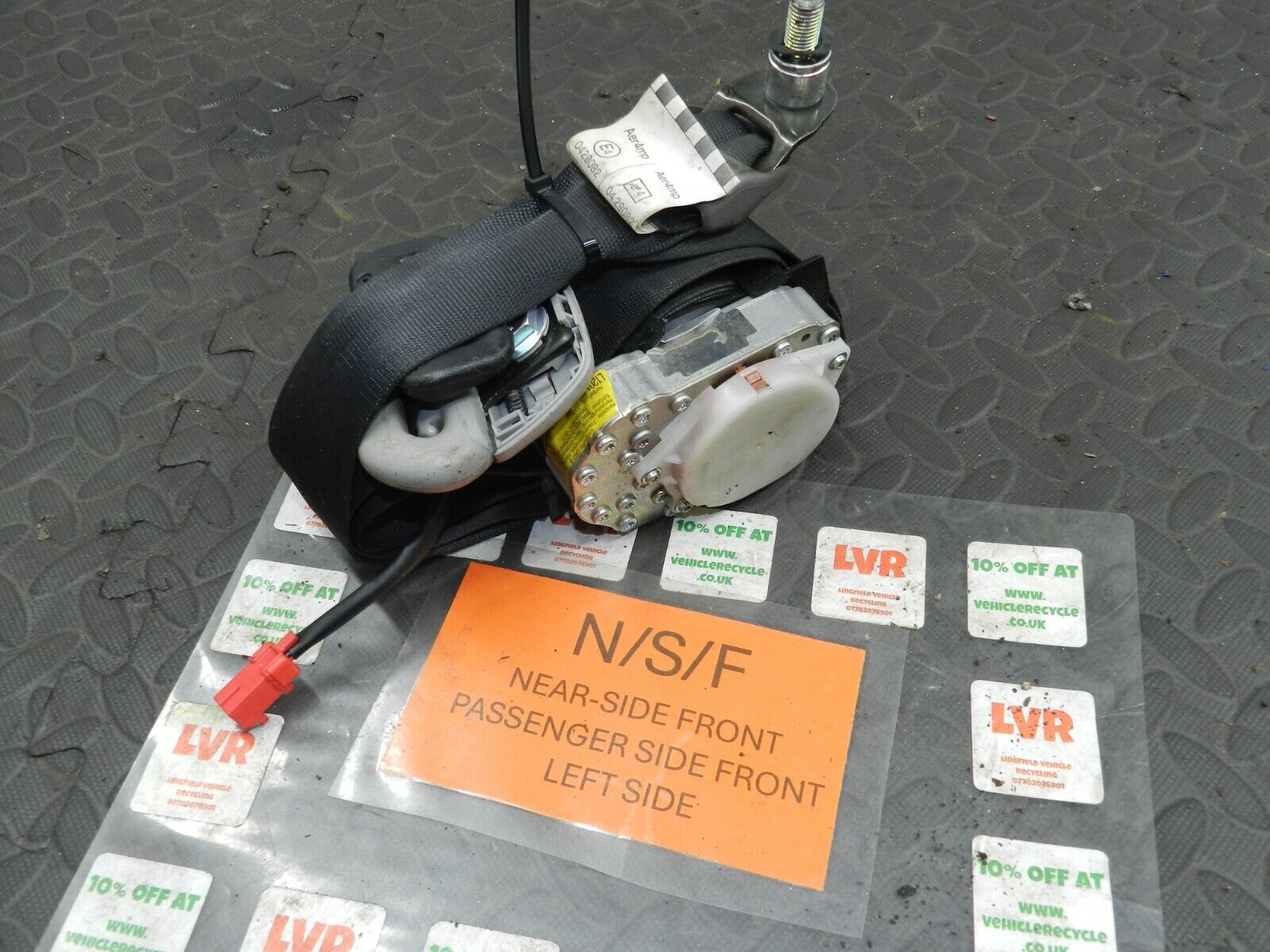 2006 MITSUBISHI SHOGUN MK3. PASSENGER SIDE FRONT SEAT BELT - Image 4