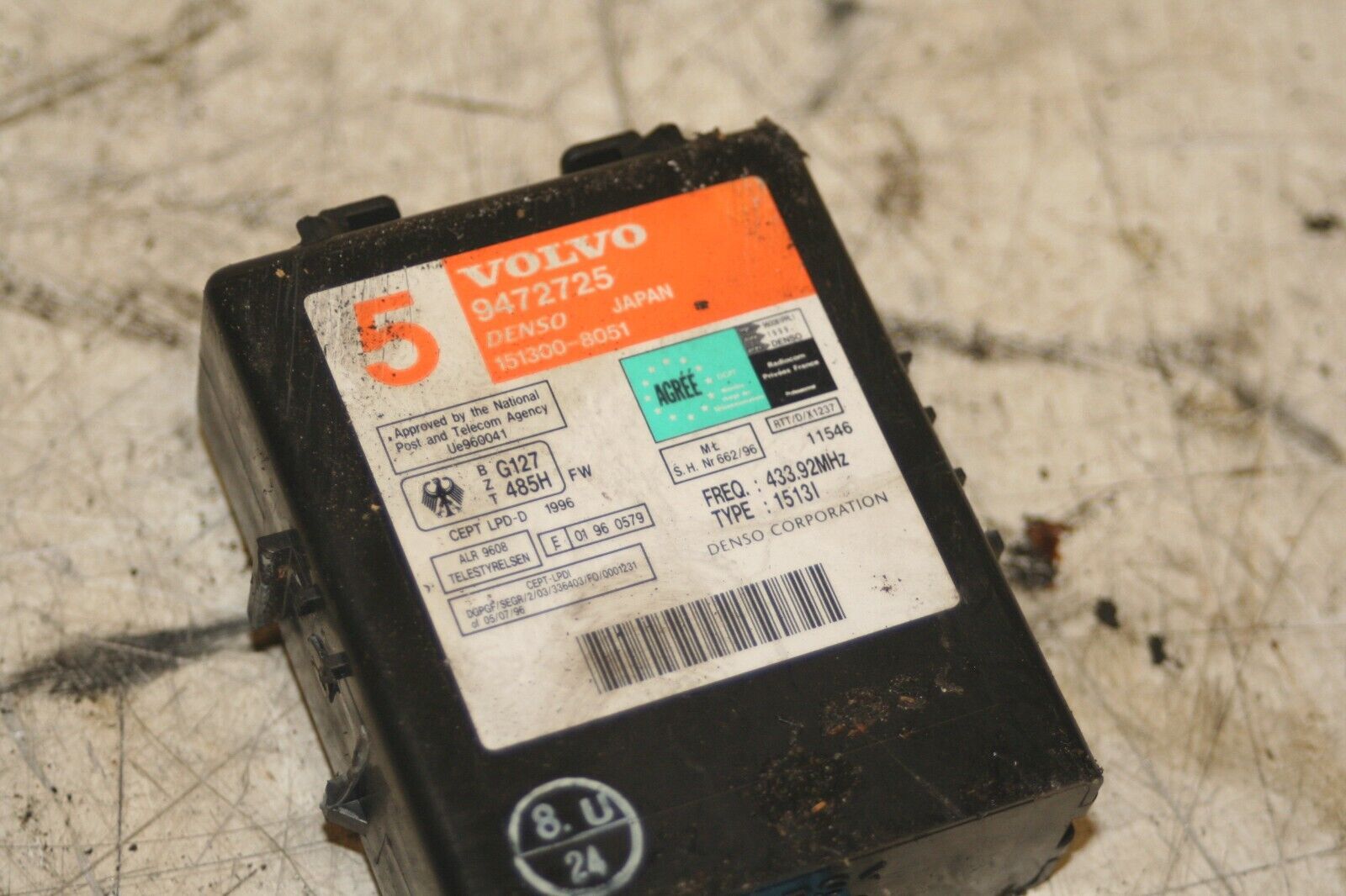 1999 VOLVO C70 2.4 PETROL. 9472725 ECU ALARM IMMOBILISER MODULE RELAY - Image 3