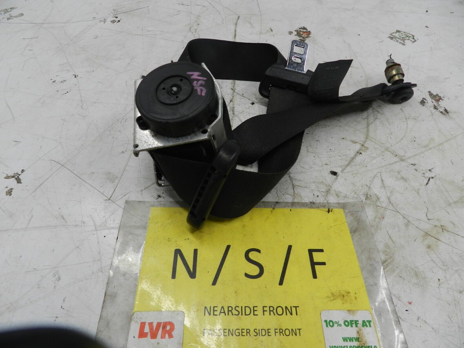 2006 LAND ROVER FREELANDER 1 FACELIFT TD4 L314. PASSENGER SIDE FRONT SEAT BELT - Image 2