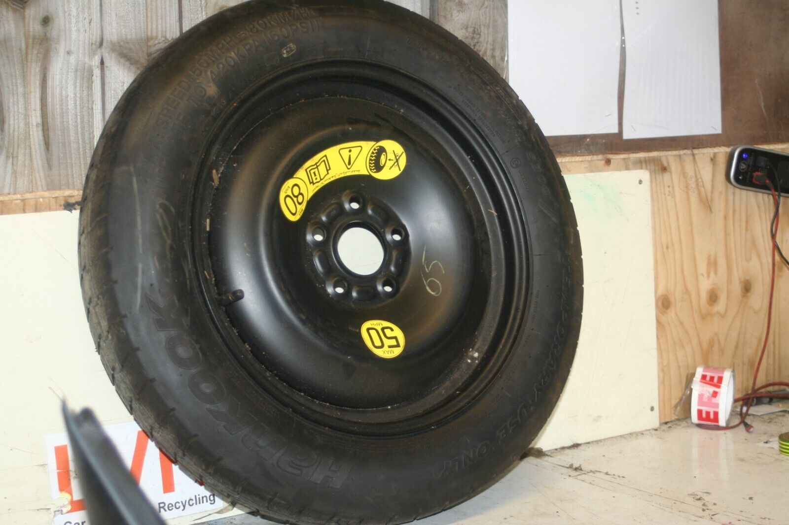 (69) 2014 FORD FOCUS MK3 1.0 ECOBOOST. SPARE WHEEL