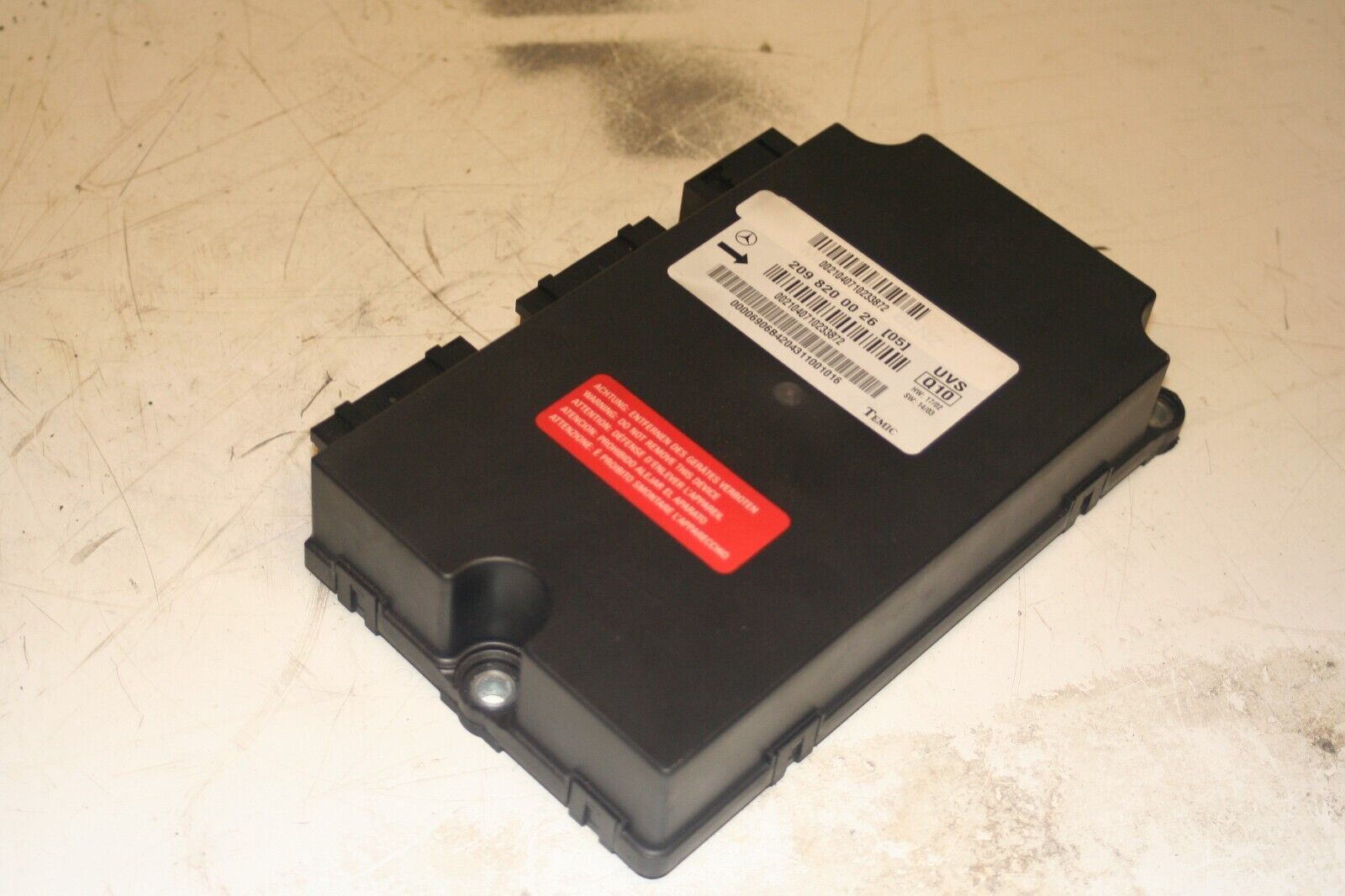MERCEDES CLK W209. 2098200026 ECU CONVERTIBLE ROOF CONTROL MODULE