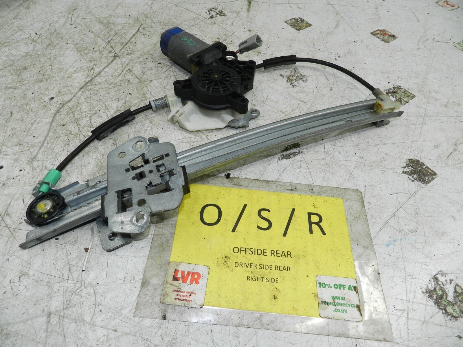 (138) 1998 HONDA ACCORD MK6. DRIVER SIDE REAR WINDOW REGULATOR AND MOTOR