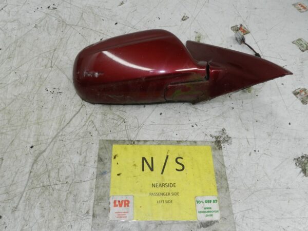 (138) 1998 HONDA ACCORD MK6. DRIVER SIDE WING MIRROR IN RED BAD PAINT - Image 3