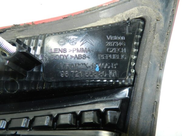 2012 CITROEN C4 VTS MK2 HATCHBACK. PASSENGER SIDE REAR LIGHT UNIT 9672155880-01 - Image 3