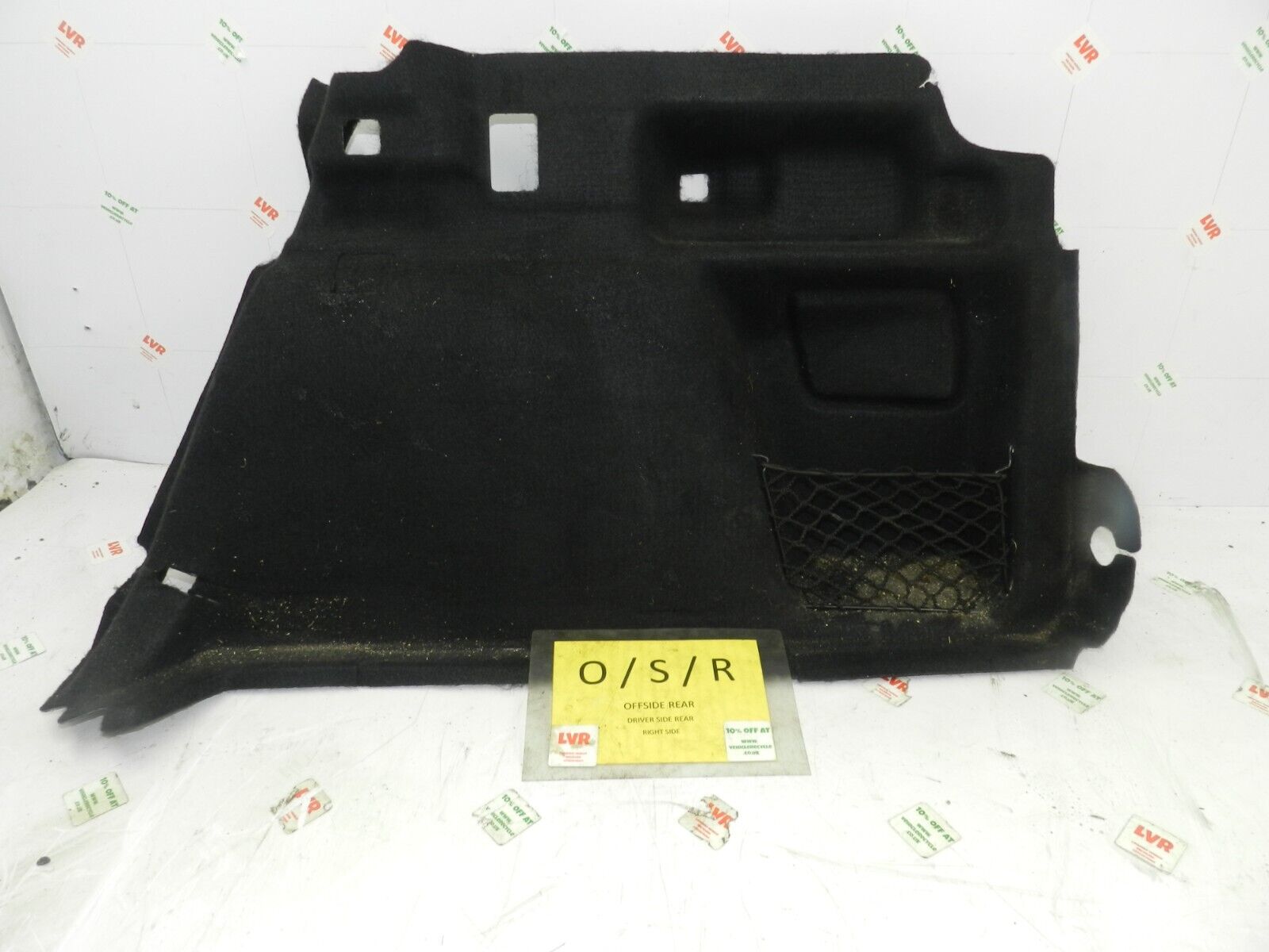 2012 CITROEN C4 VTS MK2 HATCHBACK. DRIVER SIDE BOOT CARPET SIDE PANEL