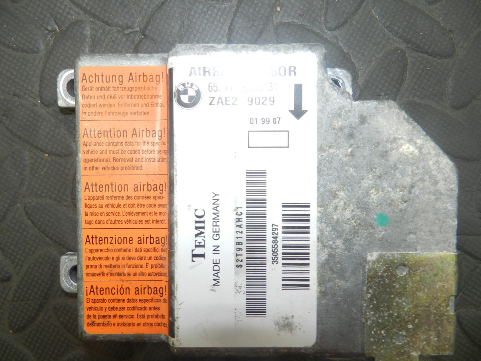 157. 1997 BMW 323I E36 CONVERTIBLE. AIR BAG ECU MODULE 8386131 - Image 6