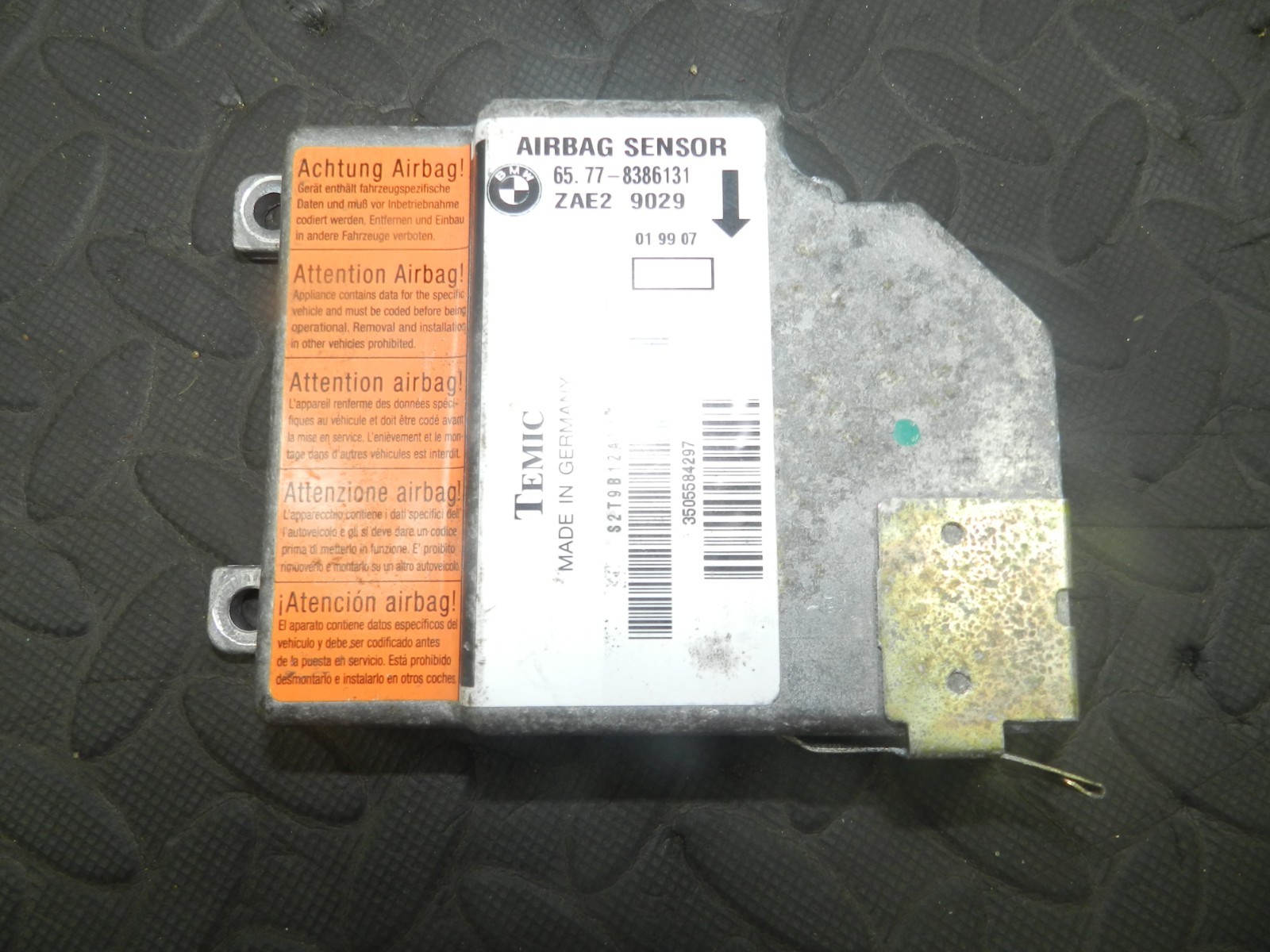 157. 1997 BMW 323I E36 CONVERTIBLE. AIR BAG ECU MODULE 8386131 - Image 7