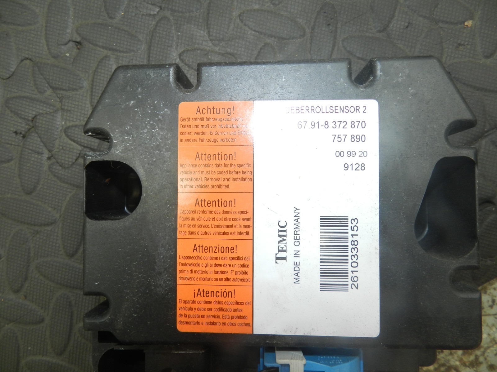 157. 1997 BMW 323I E36 CONVERTIBLE. ROLL OVER SENSOR 8372870 - Image 5