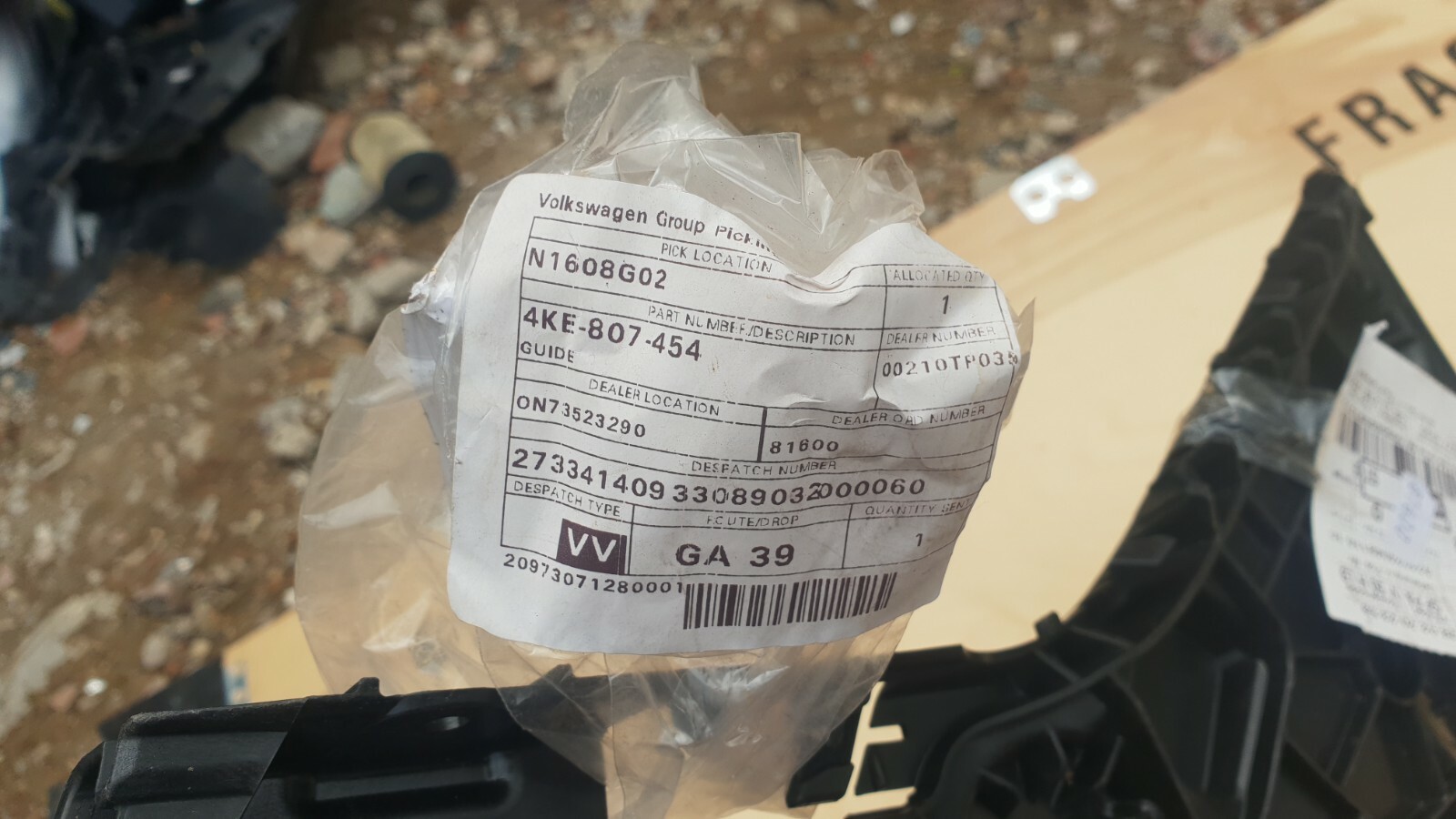 Audi E-Tron Bumper Holder Holder Guiding Part Rear 4KE807454 - Image 4