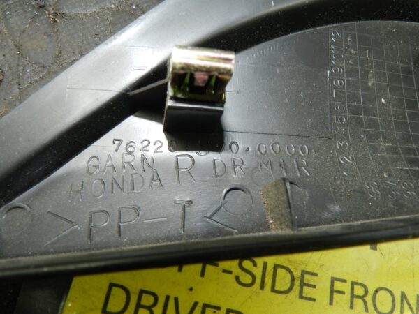 162. 1996 HONDA SMX. DRIVER SIDE WING MIRROR TRIM - Image 3