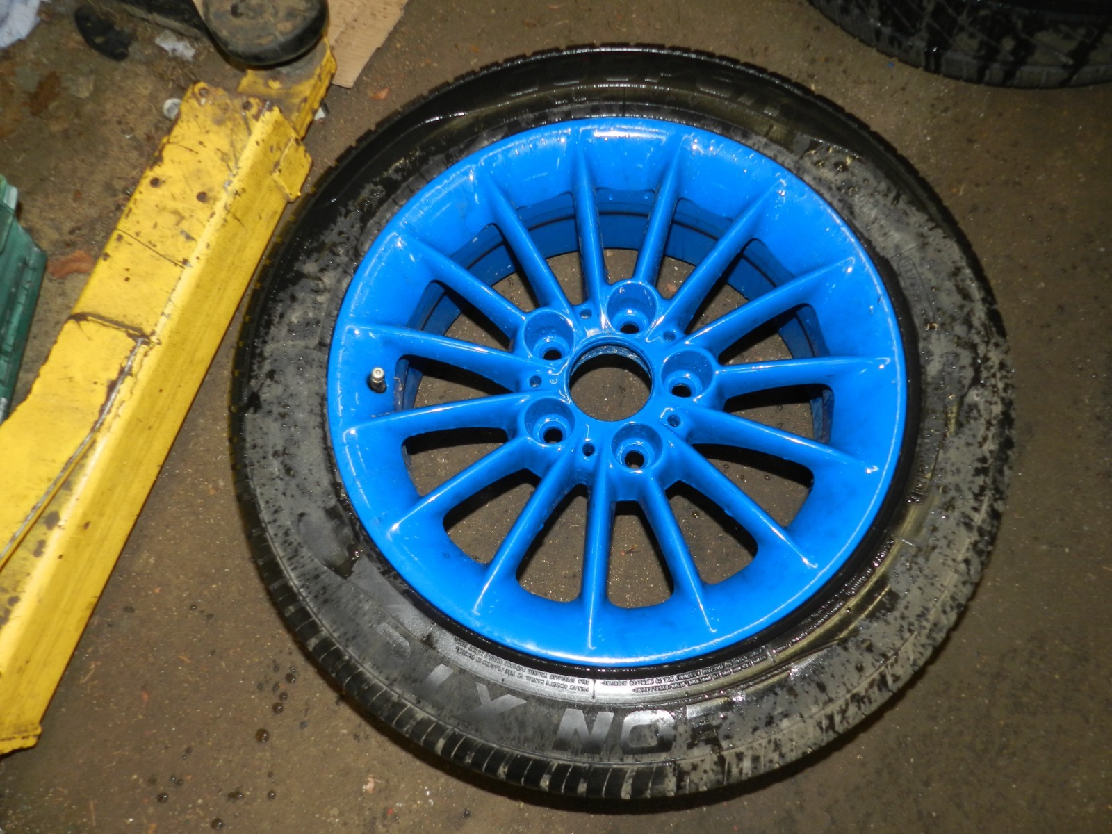 BMW SET OF 4 ALLOY WHEELS REPAINTED IN BLUE E39 - Image 2