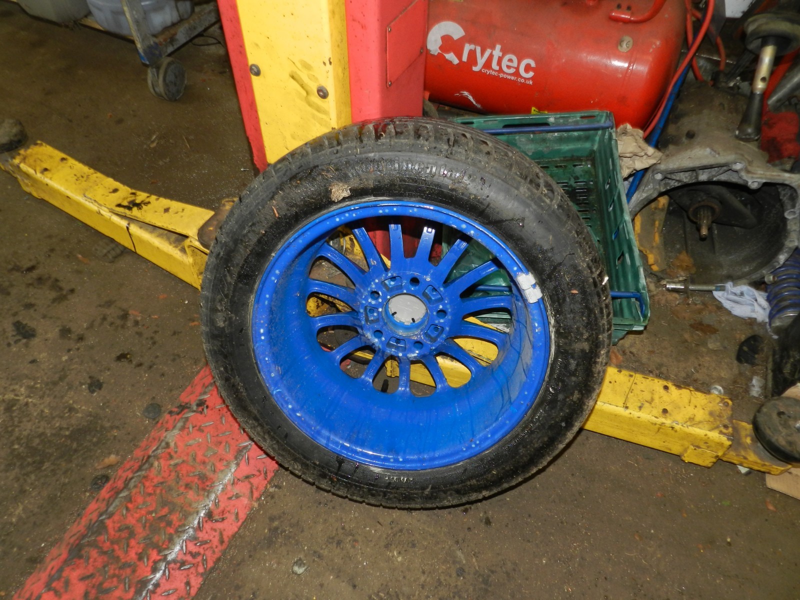 BMW SET OF 4 ALLOY WHEELS REPAINTED IN BLUE E39 - Image 7