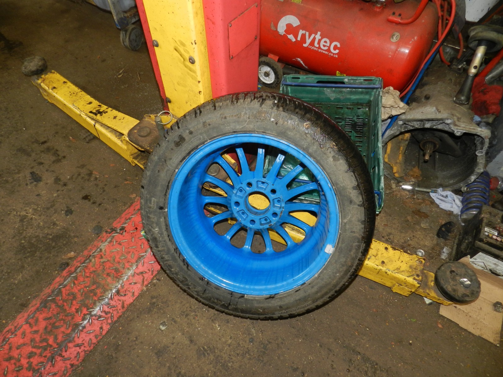 BMW SET OF 4 ALLOY WHEELS REPAINTED IN BLUE E39 - Image 10