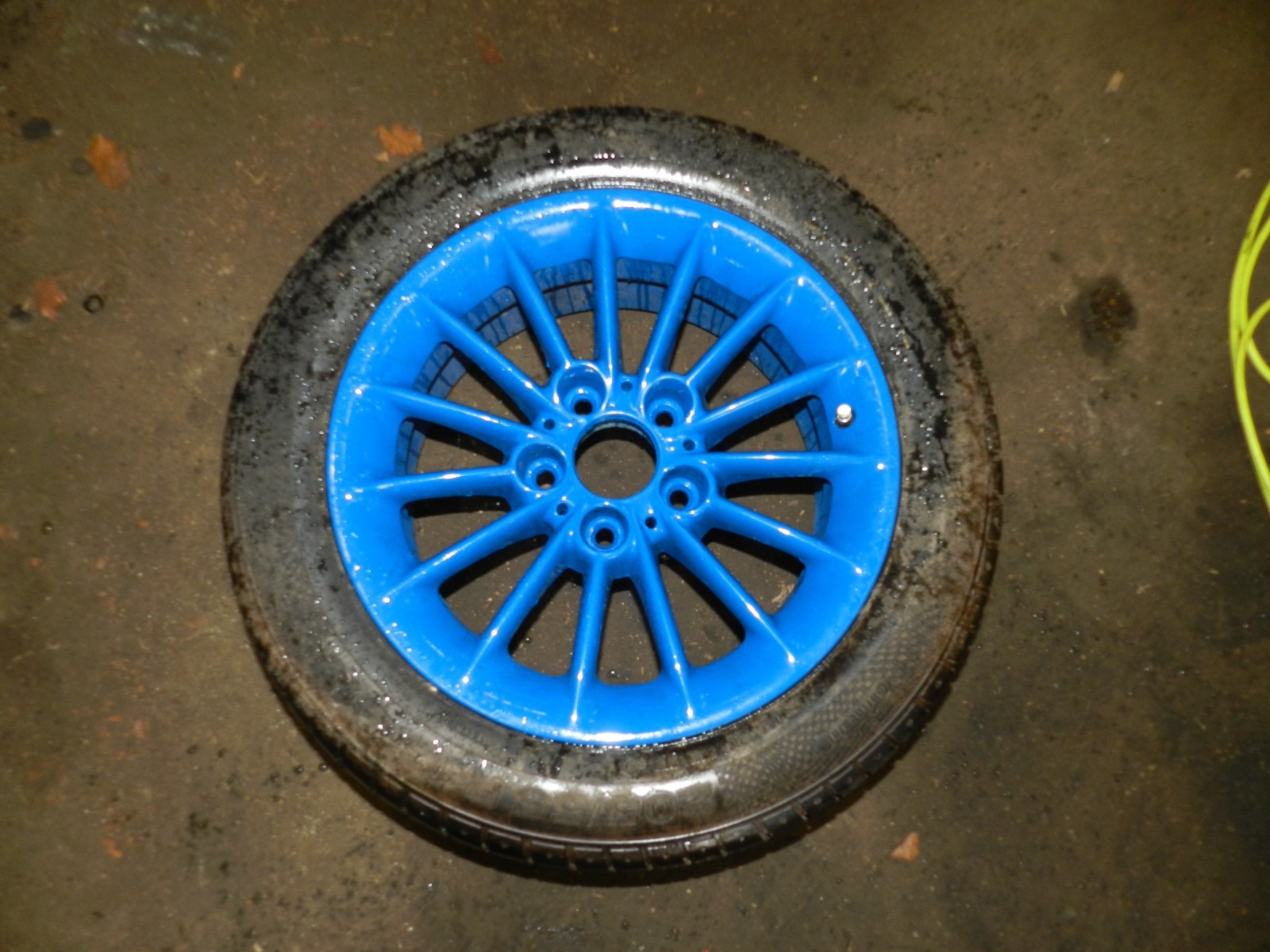 BMW SET OF 4 ALLOY WHEELS REPAINTED IN BLUE E39 - Image 11