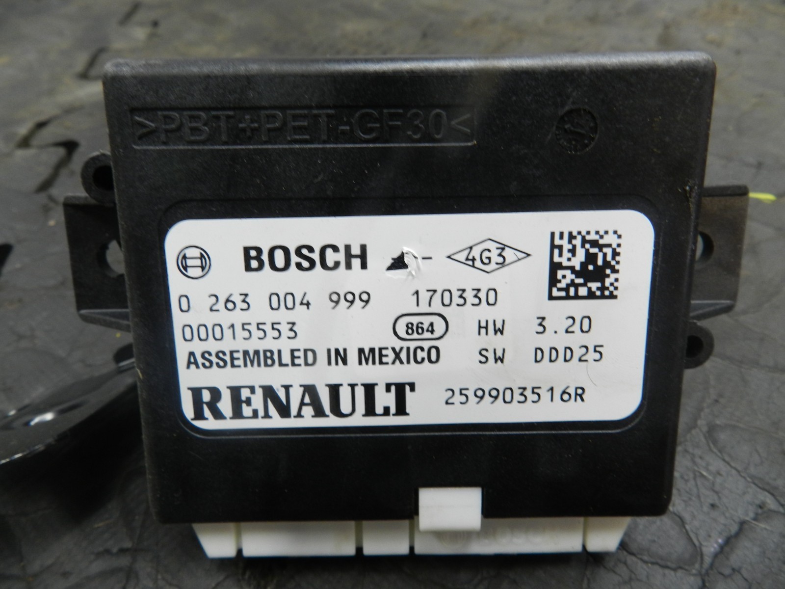 180. 2018 RENAULT KOLEOS MK2. 259903516R ECU PARKING SENSOR MODULE - Image 4