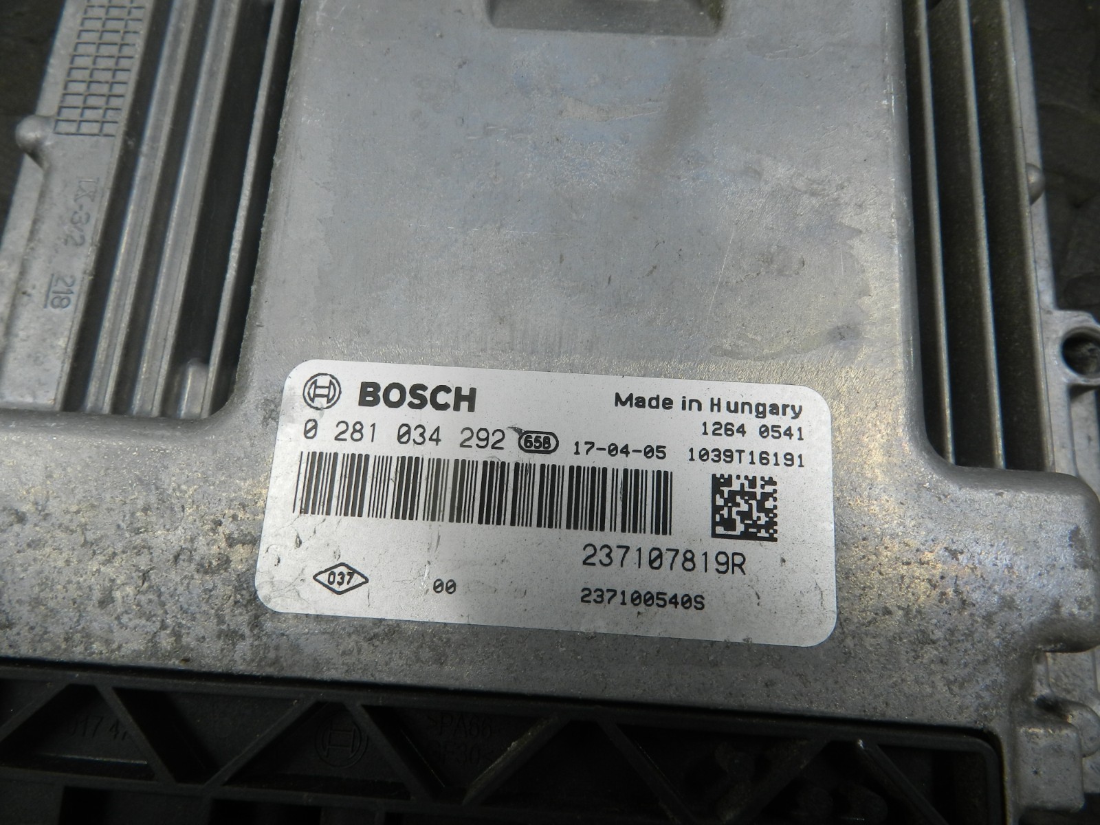 180. 2018 RENAULT KOLEOS MK2. ENGINE ECU 0281034292 / 237107819R - Image 3