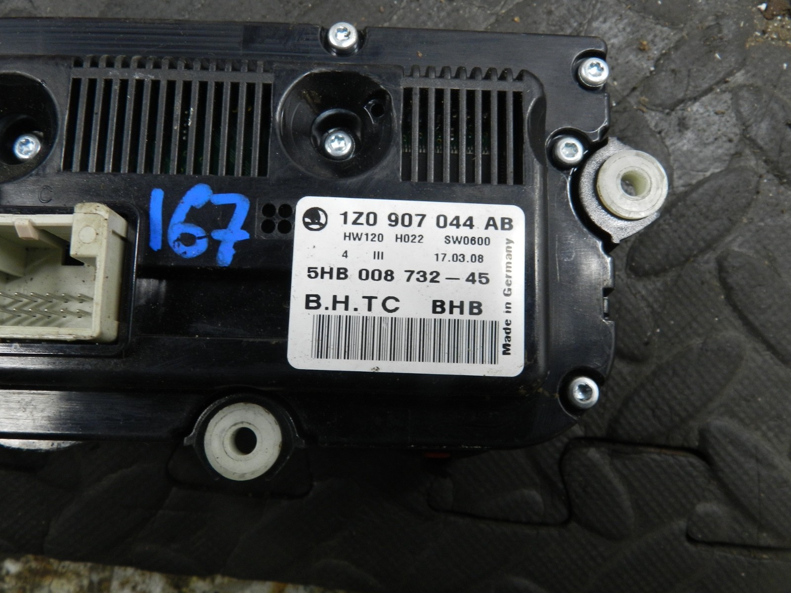 167. 2008 SKODA OCTAVIA SCOUT 4X4. CLIMATE CONTROL DIALS BUTTONS 120907044AB - Image 4