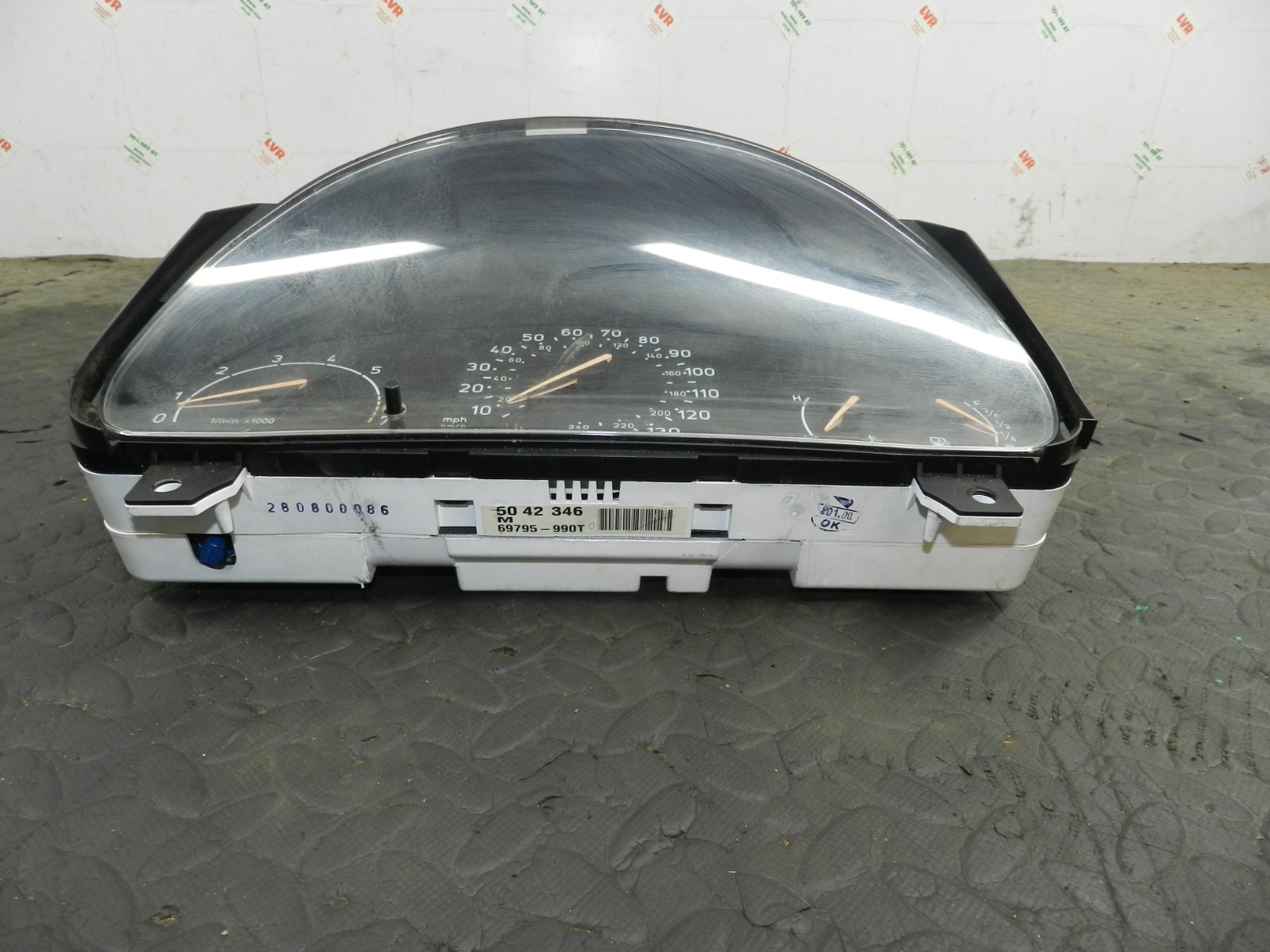 177. 2000 SAAB 9-3 CONVERTIBLE YS3D. SPEEDO SPEEDOMETER INSTRUMENT PANEL CLUSTER - Image 3