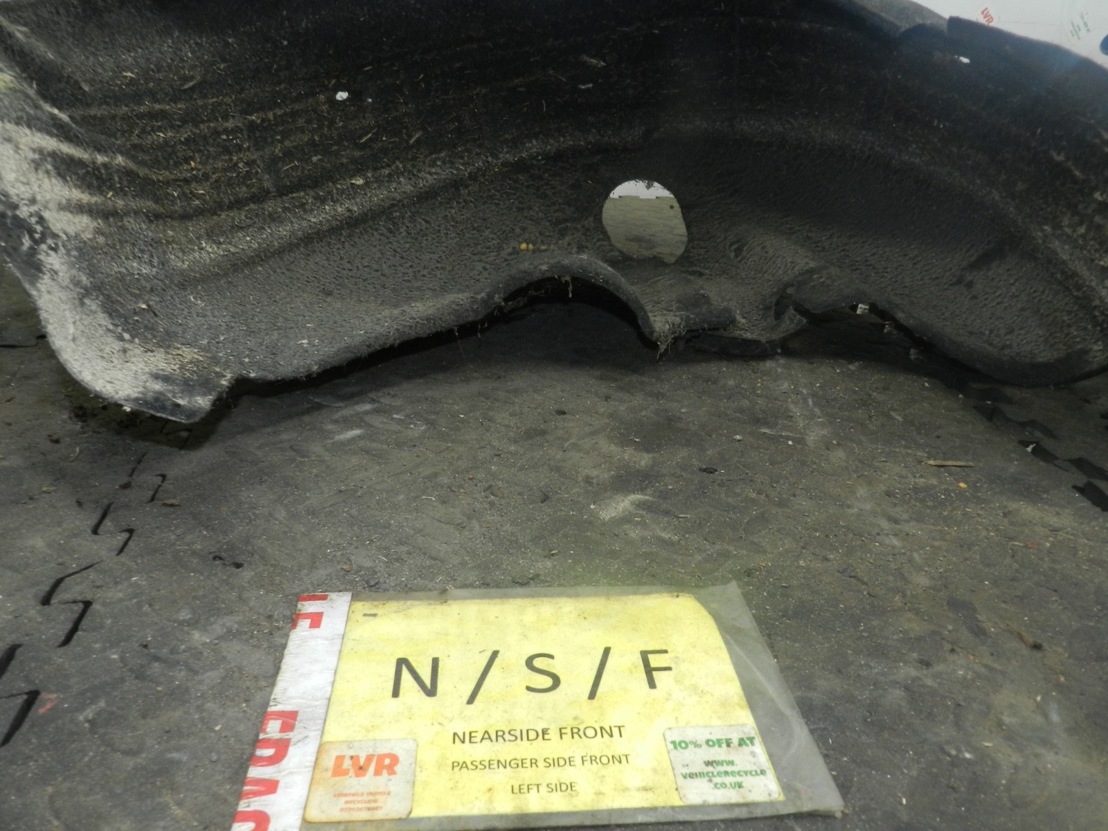 183. 2006 AUDI A4 CONVERTIBLE B7. PASSENGER SIDE REAR WHEEL ARCH LINER