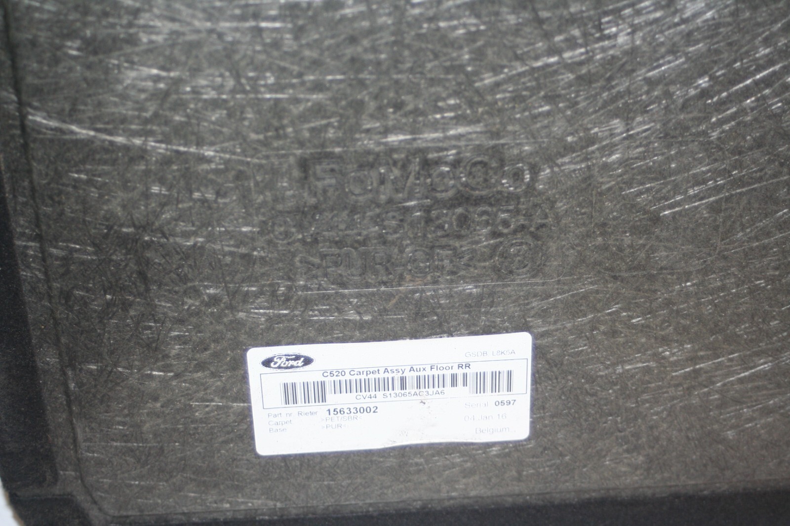2016 FORD KUGA MK2. BOOT CARPET CV44 513065AC35A6 - Image 3