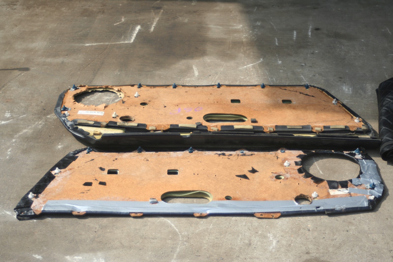 MAZDA MX5 MK1. DOOR CARDS PART REUPHOLSTERED WITH LEATHER FABRIC - Image 3